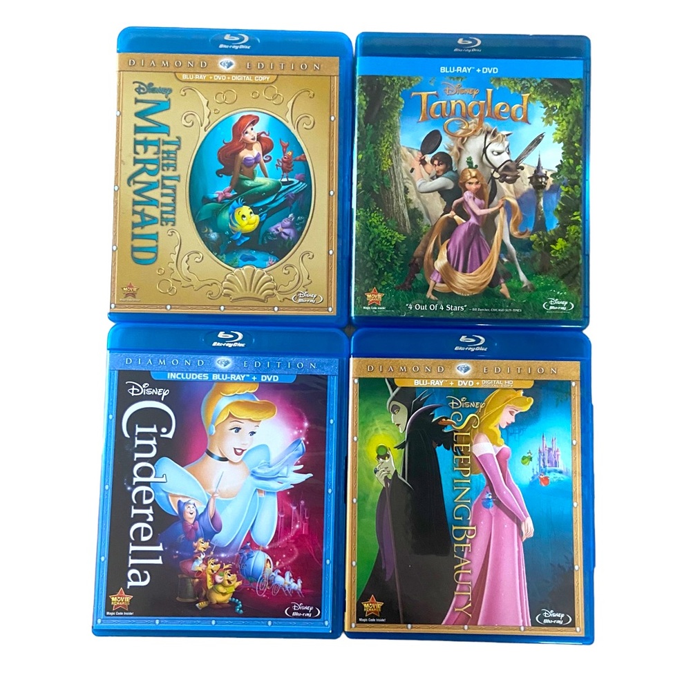 Disney Princess movies (Blu ray only)